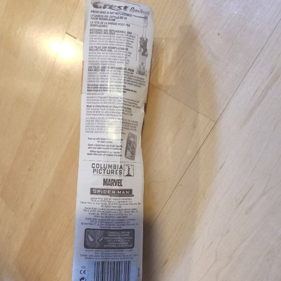 MARVEL Spider-Man 2 Crest Spinbrush Vintage 2004 Marvel electric toothbrush OMM - Picture 3 of 3